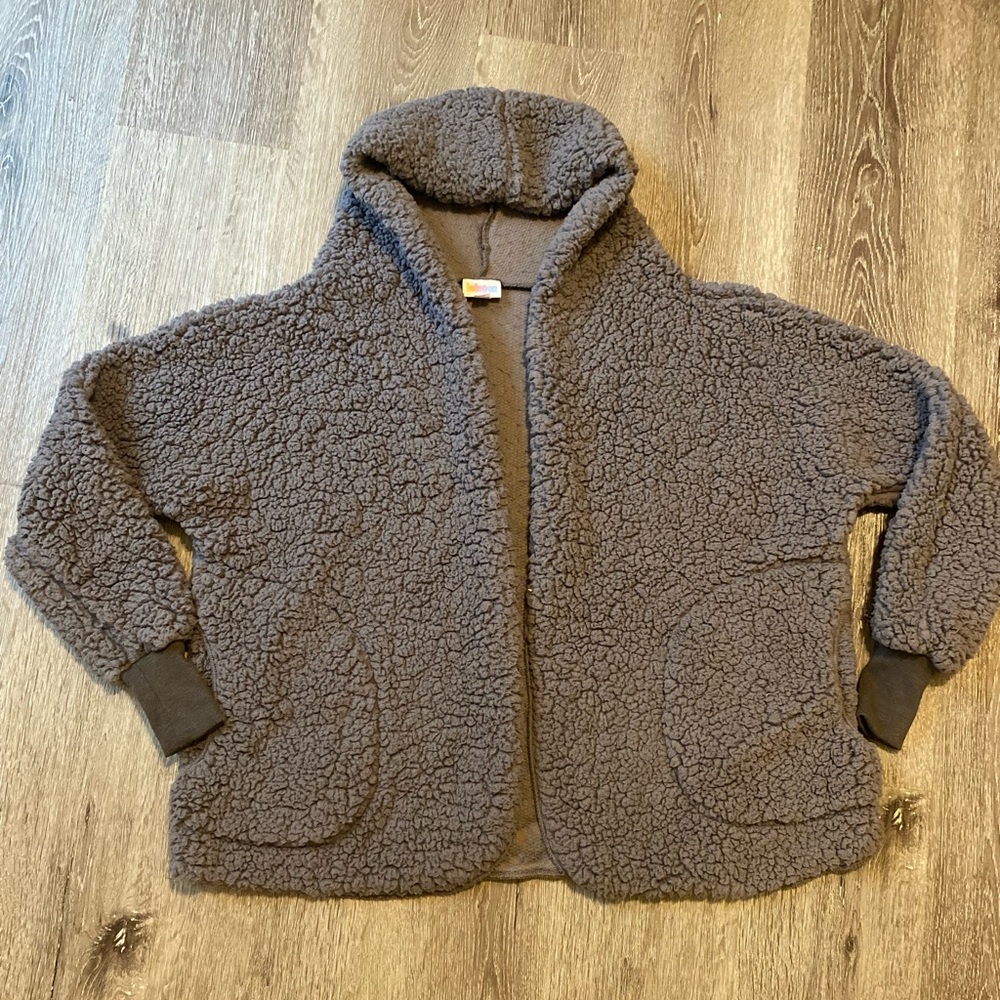Lularoe hooded Sherpa cardigan